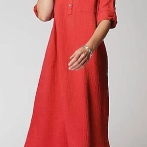 Jjill cotton shirt dress